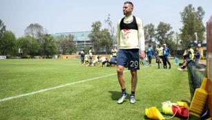 Jérémy Ménez, durante un entrenamiento con América