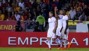 Toluca festeja gol de Alexis Canelo frente a Monarcas