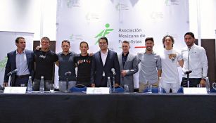 Integrantes de la AMF, tras una rueda de prensa