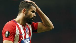 Diego Costa se lamenta durante partido