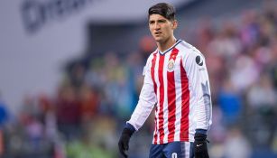 Alan Pulido, durante el juego de Ida frente a Toronto