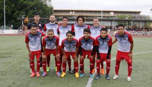 Cuadro inicial del Deportivo Aragón en un juego de exhibición