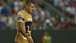 Nicolás Castillo se lamenta durante un juego con Pumas en el C2018