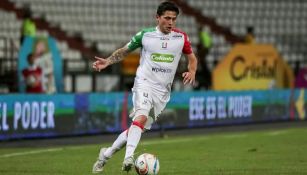 Uvaldo Luna, durante un partido con el equipo colombiano