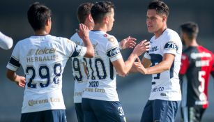 Pumas Sub 20 festeja gol contra Atlas en el C2018