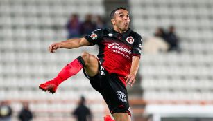 Omar Mendoza, durante un juego del Clausura 2018 con Xolos