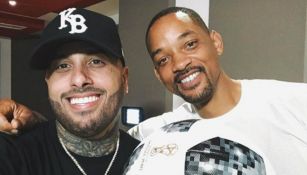 Nicky Jam y Will Smith, posan juntos para una fotografía