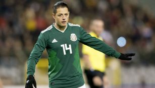 Chicharito en amistoso de la Selección Mexicana 