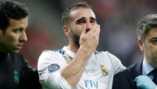 Carvajal llora tras lesionarse en la Final de la Champions