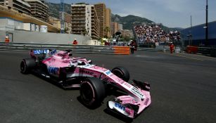 Sergio Pérez, durante la ronda de clasificación GP de Mónaco