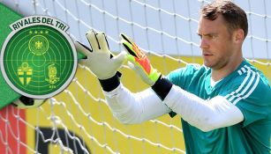 Manuel Neuer, en entrenamiento con Alemania 