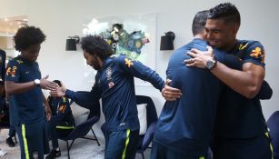 Marcelo y Casemiro saludan a compañeros en la selección 