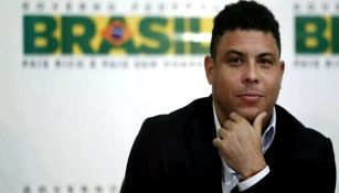 Ronaldo Nazario en conferencia de prensa