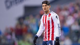 Alan Pulido, durante juego de Chivas 