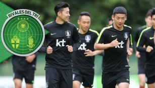 Jugadores de Corea durante un entrenamiento