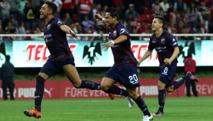 Jugadores del Atlante celebra gol 