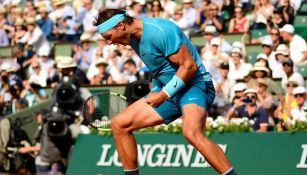 Nadal lanza un grito en el juego contra  Del Potro