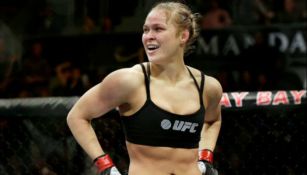 Ronda Rousey durante una de sus peleas en UFC