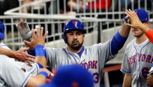 Titán González, durante un juego con Mets de Nueva York