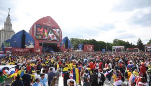 El Fan Fest de Moscú lució abarrotado por los aficionados