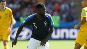 Umtiti, durante el encuentro entre Francia y Australia