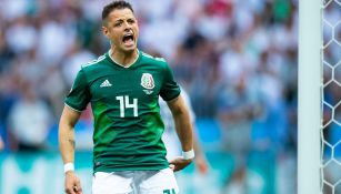 Chicharito se lamenta en juego Alemania vs México