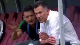 Osorio, durante el gol de México