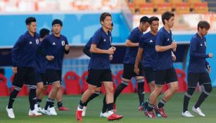 Jugadores de Japón durante un entrenamiento en Rusia