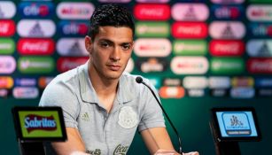 Raúl Jiménez habla en conferencia de prensa del Tri