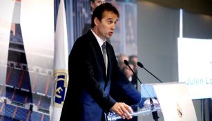 Lopetegui, durante su presentación oficial como DT del Real Madrid