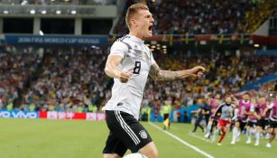 Kroos celebra el gol de la victoria de Alemania
