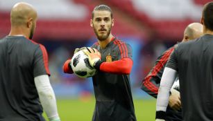 De Gea, durante un entrenamiento con España