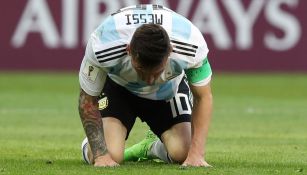 Messi se lamenta tras la derrota frente a Francia