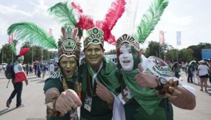 Seguidores del Tri en las inmediaciones del Estadio Luzhniki