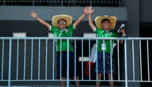Aficionados mexicanos en la Samara Arena