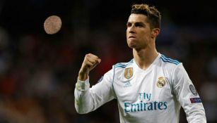 Cristiano Ronaldo festeja un gol con el Real Madrid