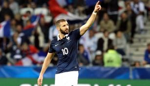 Karim Benzema, durante su último partido con la selección francesa