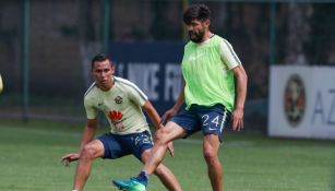 Oribe Peralta, en la práctica de América en Coapa