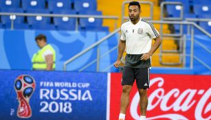 Marco Fabián durante un entrenamiento con el Tricolor