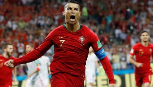 CR7 celebra una anotación con Portugal en el Mundial 