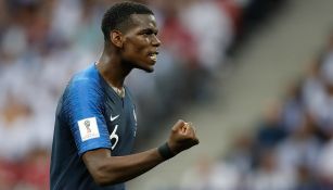 Paul Pogba en un partido de Francia