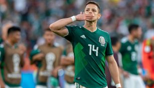 Javier Hernández, durante el Mundial de Rusia 2018