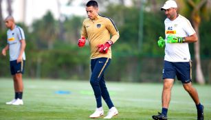 Alfredo Saldivar, durante la pretemporada con Pumas