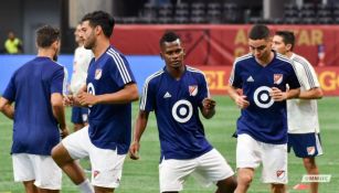 Darwin Quintero, en una práctica para el juego de Estrellas de MLS