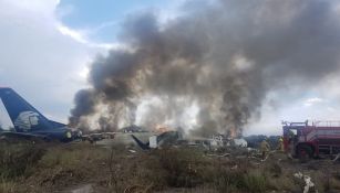 El avión se accidentó a minutos de haber despegado