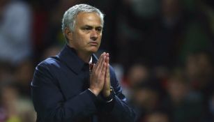 José Mourinho, durante un partido con el Manchester United