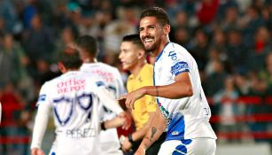 Franco Jara celebra un gol en Copa MX