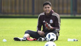 Alfredo Talavera, durante un entrenamiento con el Tricolor