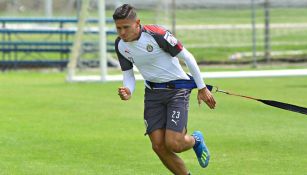 Jesús Godínez, durante un entrenamiento con Chivas en Verde Valle