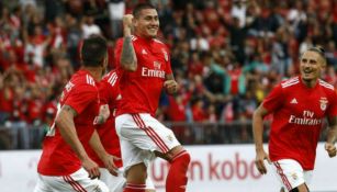 Castillo celebra anotación con el Benfica 